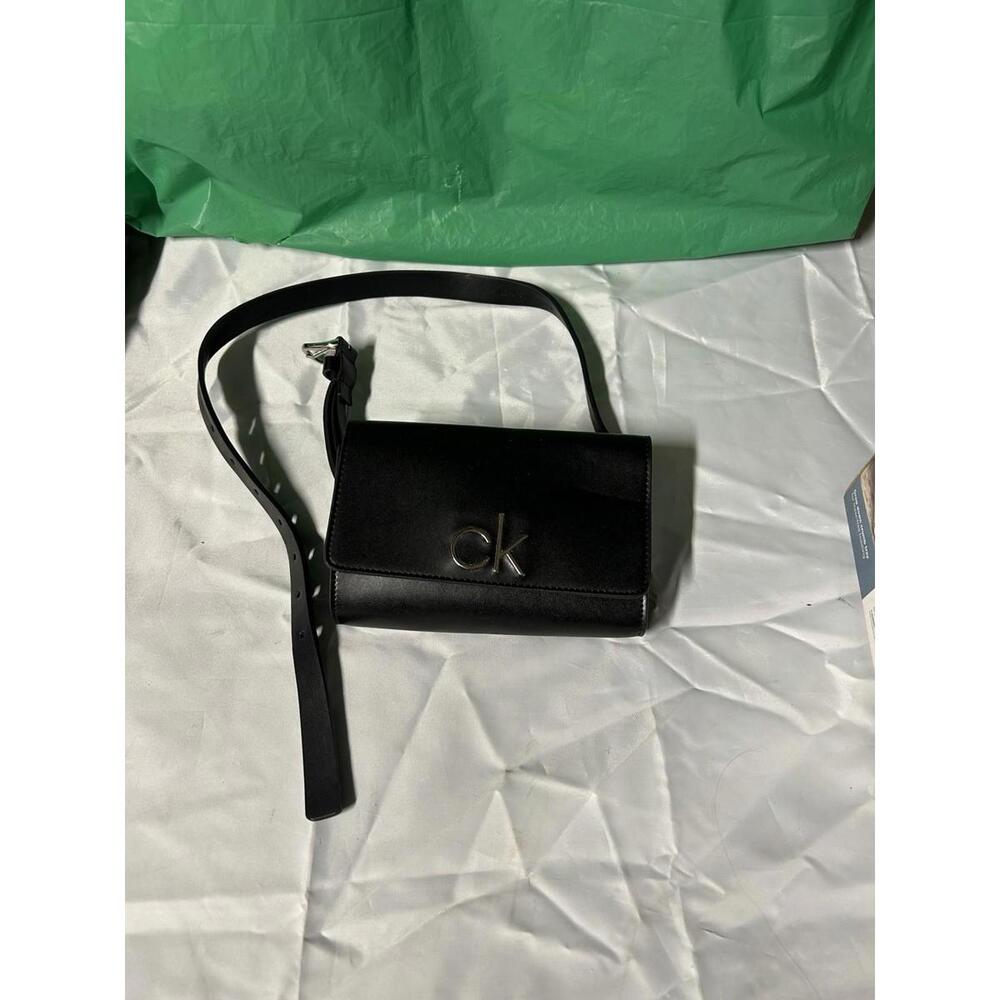 Calvin Klein Black Coated Leather